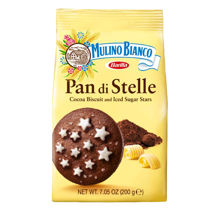 Barilla Mulino Bianco Pan Di Stelle Cocoa Biscuit And Iced Sugar