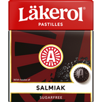 Lakrisal Sal Ammoniac confectionery snack package featuring salty licorice candies from the Lakrisal brand.