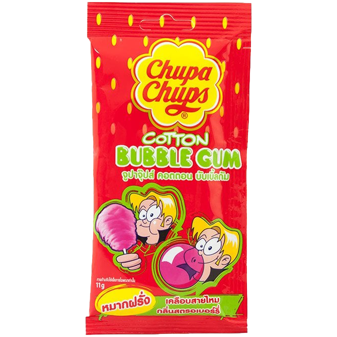 Chupa Chups Cotton Bubble Gum Assorted Flavours (Strawberry