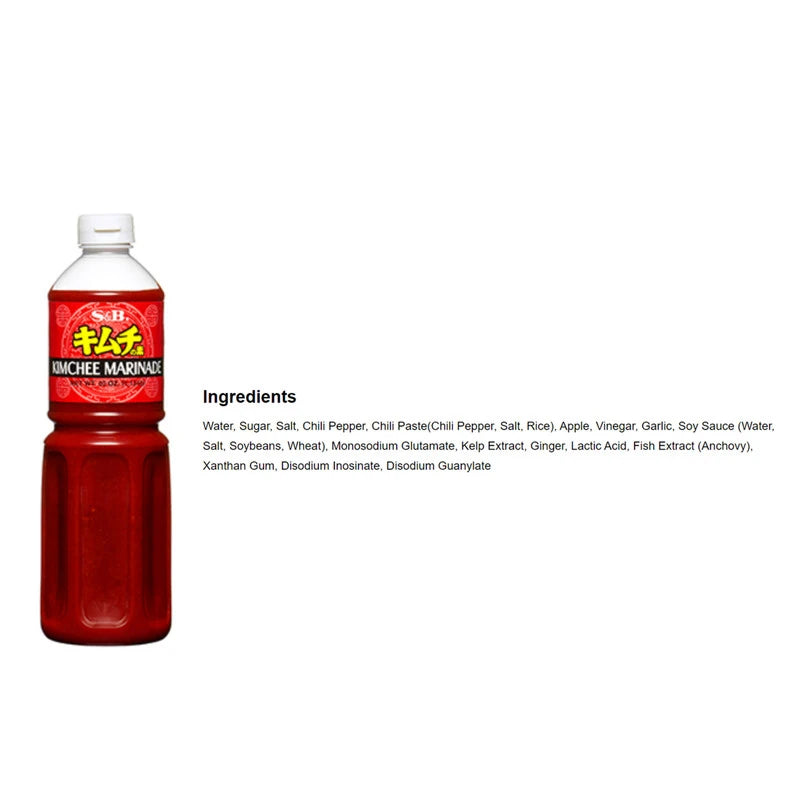 S&B Kimchi Marinade Sauce Mix Of Red Chili Pepper