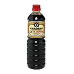 Kikkoman Usukuchi Light Color Soy Sauce 1L bottle, traditional Japanese dry grocery condiment with light, savory flavor.