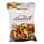 Koh-Kae Thai Spicy Mixed Nuts snack pack featuring a variety of seasoned peanuts and nuts in colorful packaging.