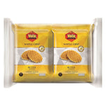 Voiz Waffle Crisp Butter confectionery snack featuring golden waffle pieces with butter flavor on a white background.