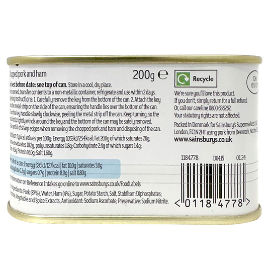 Sainsbury's Chopped Pork With Ham