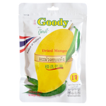 Goody Dried Mango confectionery snack showing bright orange dried mango slices on a white background.