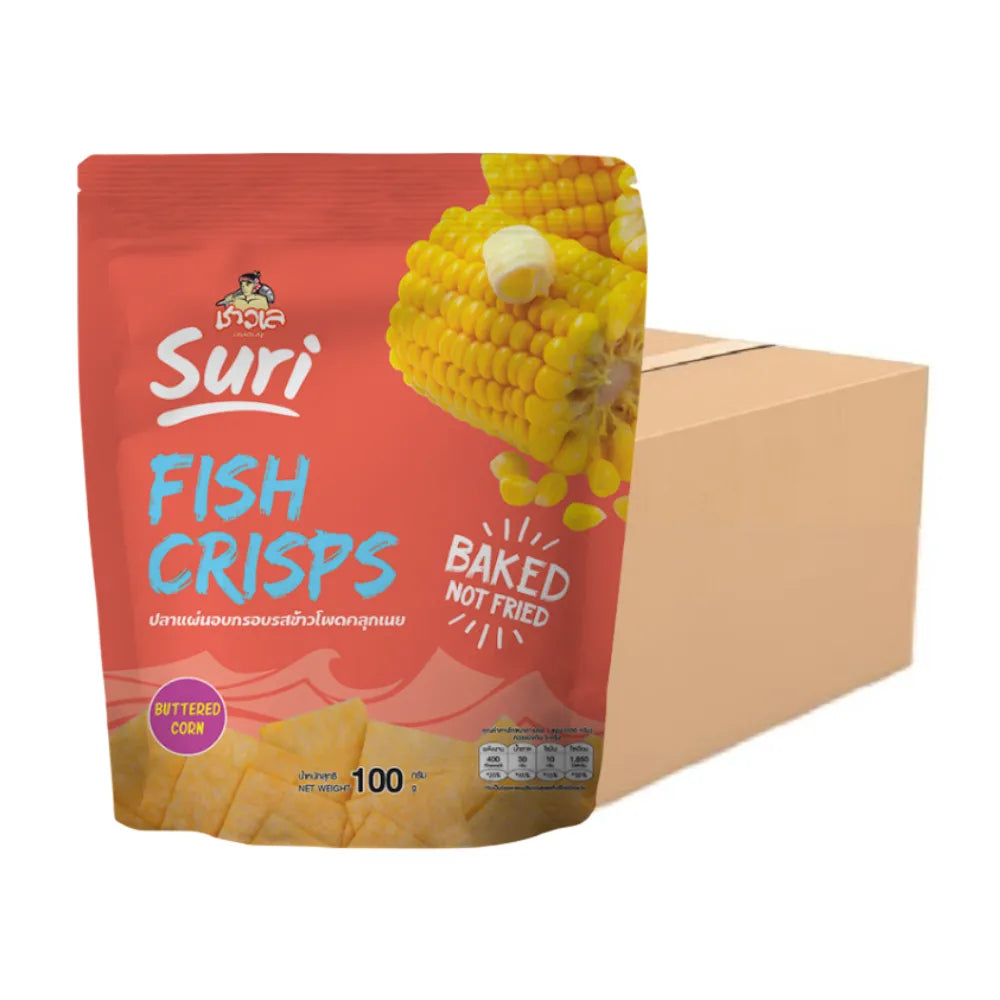 CHAOLAY Fish Crisps (buttered Corn) (box) 100g x12
