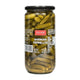Glass jar of La Rambla Gherkins Pickled Cucumbers showing fresh, crunchy pickled cucumbers inside a clear jar.