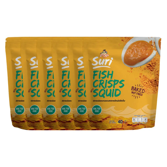 CHAOLAY Fish Crisps With Squid (salted Egg) 40g x6