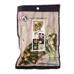 Tokyo Arare rice cracker isomaki, Japanese confectionery snack featuring crunchy rice crackers wrapped in seaweed.