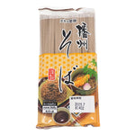 Kanesu Banshu Soba dry Japanese buckwheat noodles in 360g package, ready for cooking and serving.