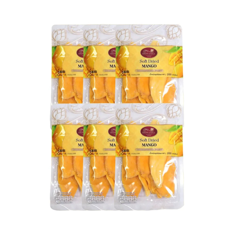SRIWANNA Dried Mango Pack 5 Get 1 Free 200g