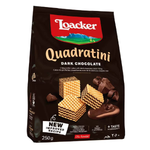 Loacker Dark Chocolate Wafer confectionery snack with crispy layers and rich dark chocolate coating.