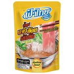Fa Thai Jaewhon Soup in a bowl, showcasing the spicy, flavorful Thai noodle soup with herbs and fresh ingredients.