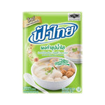 Fathai Clear Soup Powder 75g in a plastic jar, dry grocery product for flavorful homemade soups, with a white and blue label.