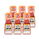 S & B La-Yu seasoned chili oil bottles with sesame, corn, and red pepper, 33ml each, arranged in a set of six.