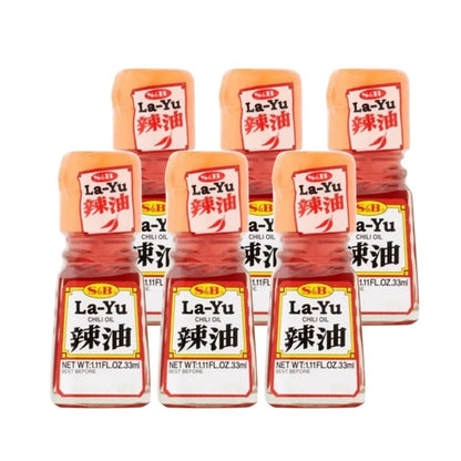 S & B La-Yu Seasoned Chili Oil Mix Of Sesame 33ml x6