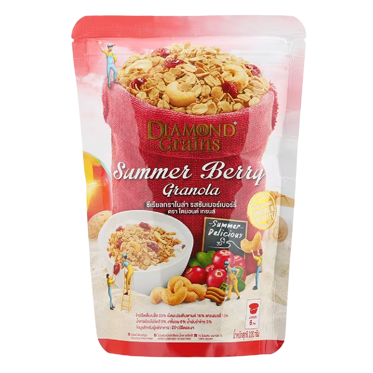 Diamond Grains Summer Berry Granola