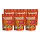 FRANGO Chicken Protein Snack in Tomyum flavor, 22g pack, displayed in a multi-pack container with six snacks side by side.