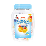 Strong Jelly Bucket Yogurt 25% 1kg, dry grocery snack with colorful jelly candies in a large container, ideal for sweet treats.
