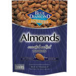 Blue Diamond roasted salted almonds in a large pack, showcasing crunchy, golden almonds perfect for snacking and confectionery.