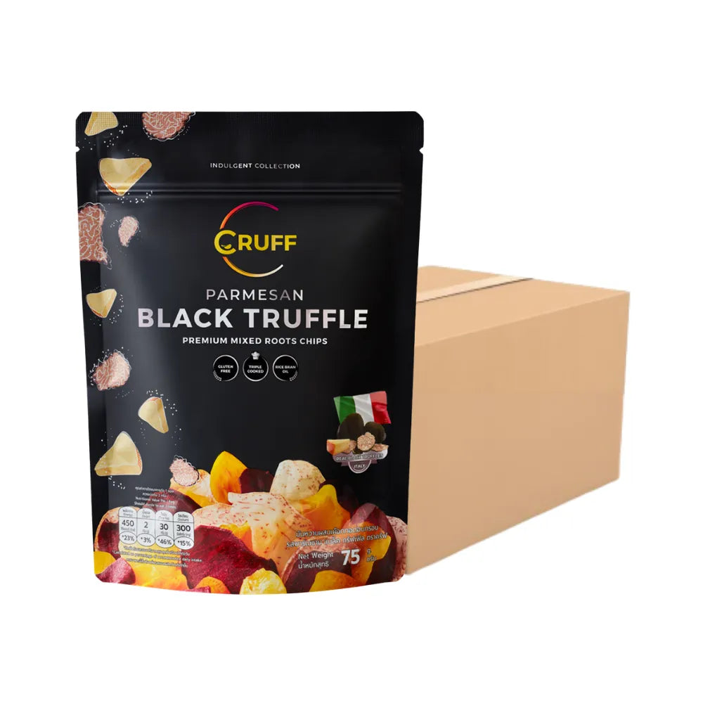 CRUFF Multi-colored Fried Crispy Potatoes Parmesan Black Truffle