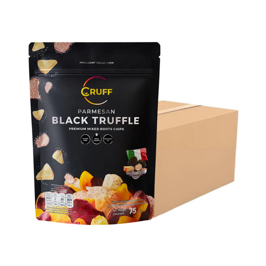 CRUFF Multi-colored Fried Crispy Potatoes Parmesan Black Truffle