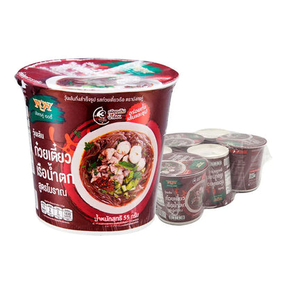 DOUBLE DRAGON Instant Bean Vermicelli Boat Noodle Cup 55g x6