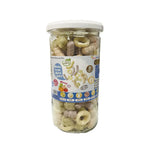 Begin Baby Rice Puff snack in a colorful package, designed for infants, featuring soft, round rice puffs suitable for babies.