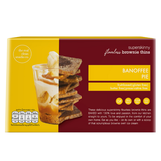 The Real Clean Snacks Co Brownie Thins Banoffee Pie