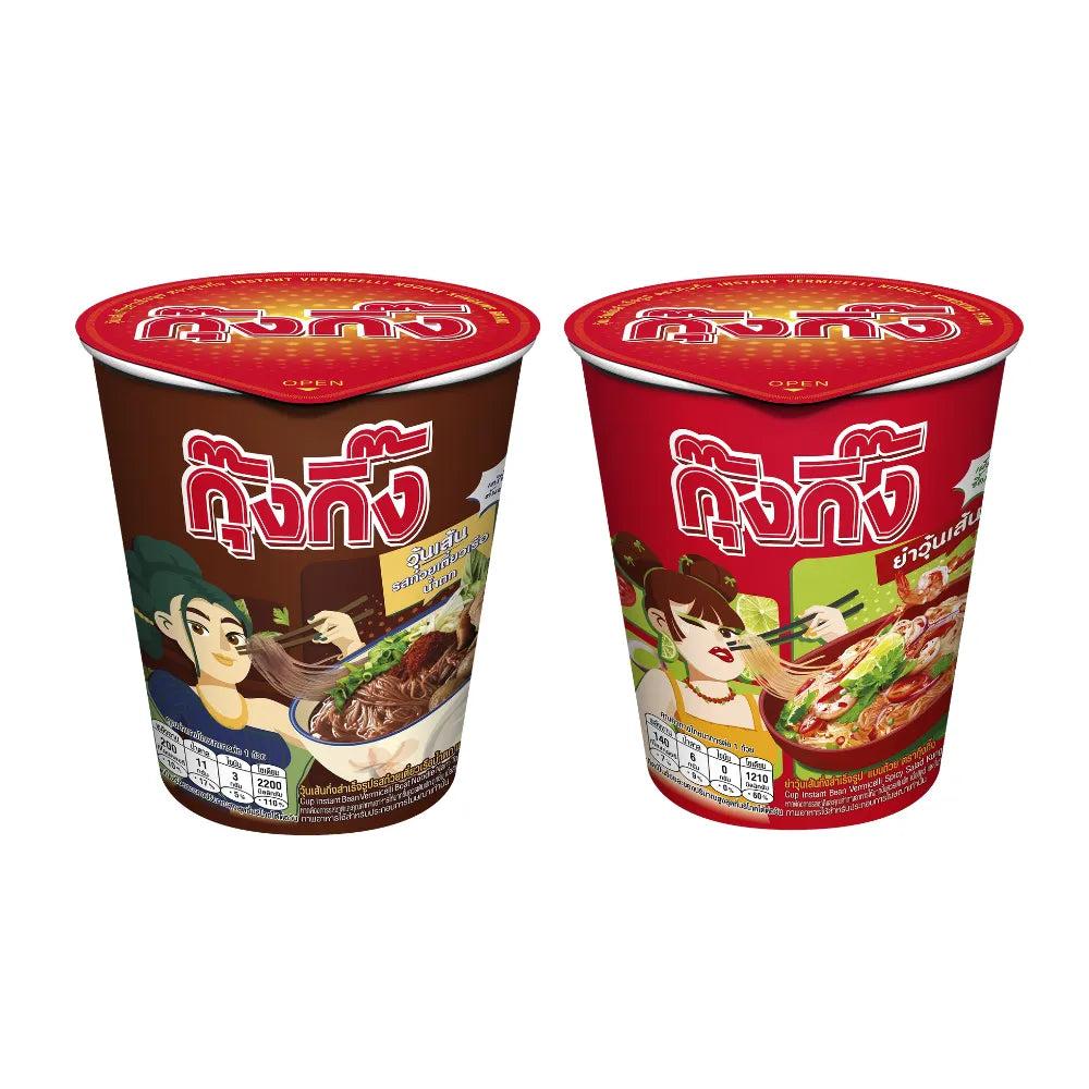 KUNGKING Instant Glass Noodles Thai Boat Noodle Flavor And