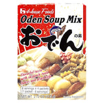 House Oden Soup Mix in a package, a grocery product for making traditional Japanese oden soup at home.