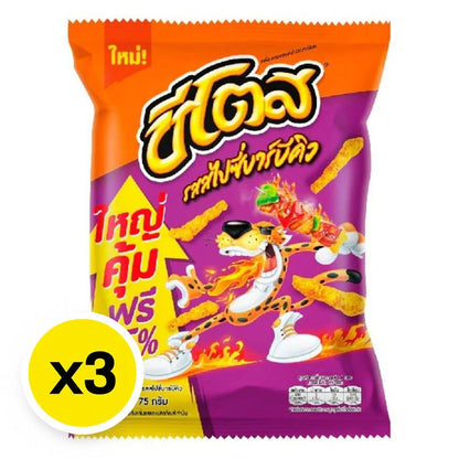 Cheetos Corn Snack Spicy Barbecue 75g x3