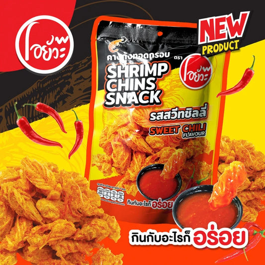 O-yua Shrimp Chin Snack Sweet Chili Flavor 72g