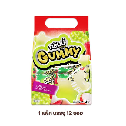 Grinny Pectin Gummy Star Grape And Lychee Flavor 15g