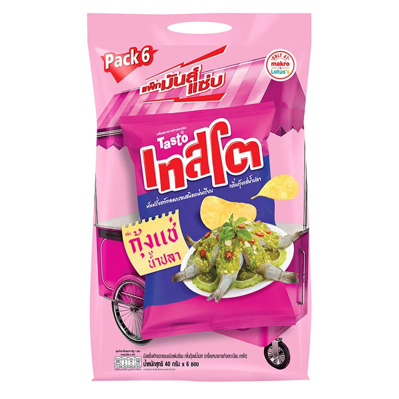 TASTO Potato Chip Shrimp In Fish Sauce 40g x6