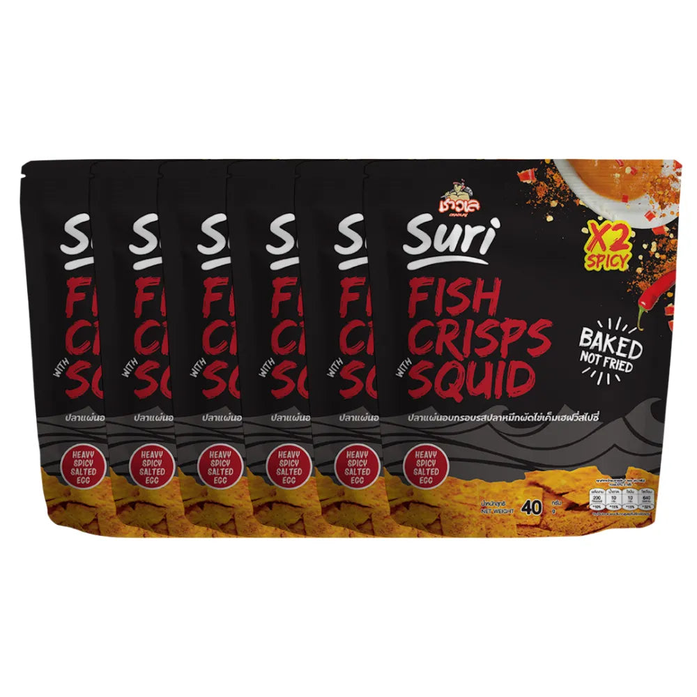 CHAOLAY Fish Crisps With Squid (heavy Spicy Salted Egg) 40g x6
