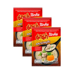 Mama Instant Porridge Cups with Minced Pork flavor, dry grocery product featuring ready-to-eat porridge in a convenient cup.