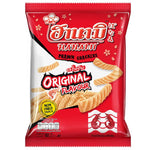 Hanami Prawn Cracker, crispy seafood snack from Hanami confectionery, shown in a close-up image.