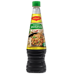 Bottle of Maggi Soy Sauce, a dark liquid condiment for cooking and seasoning in Asian cuisine.