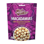 NUT WALKER Salted Macadamias in 300g pack, dry grocery snack with roasted, salted macadamia nuts for snacking and baking.