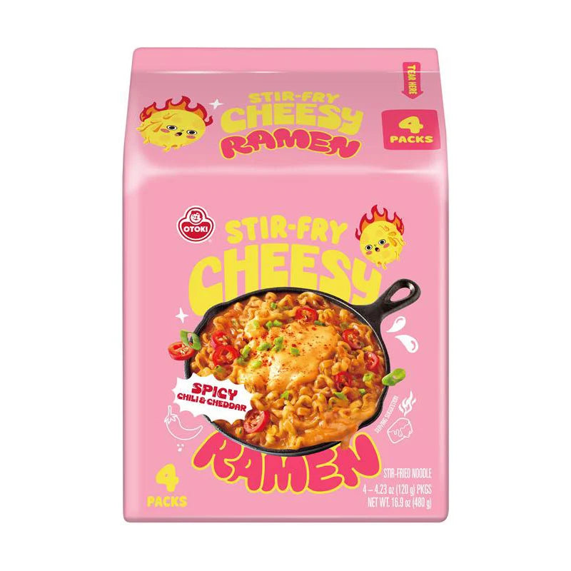 OTOKI Stir-fry Cheesy Ramen Spicy Instant Noodle 120g x4