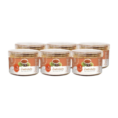 J-lek Jay Lek Shrimp Chili Paste Plastic Jar Pack Of 6 Jars 40g
