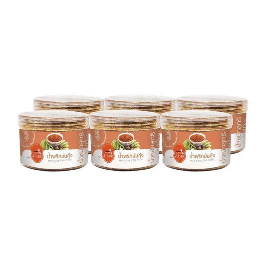 J-lek Jay Lek Shrimp Chili Paste Plastic Jar Pack Of 6 Jars 40g