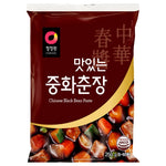 Chungjungone Chinese Black Bean Paste 250g in a jar, showing the dark fermented bean paste for Asian cooking and condiments.
