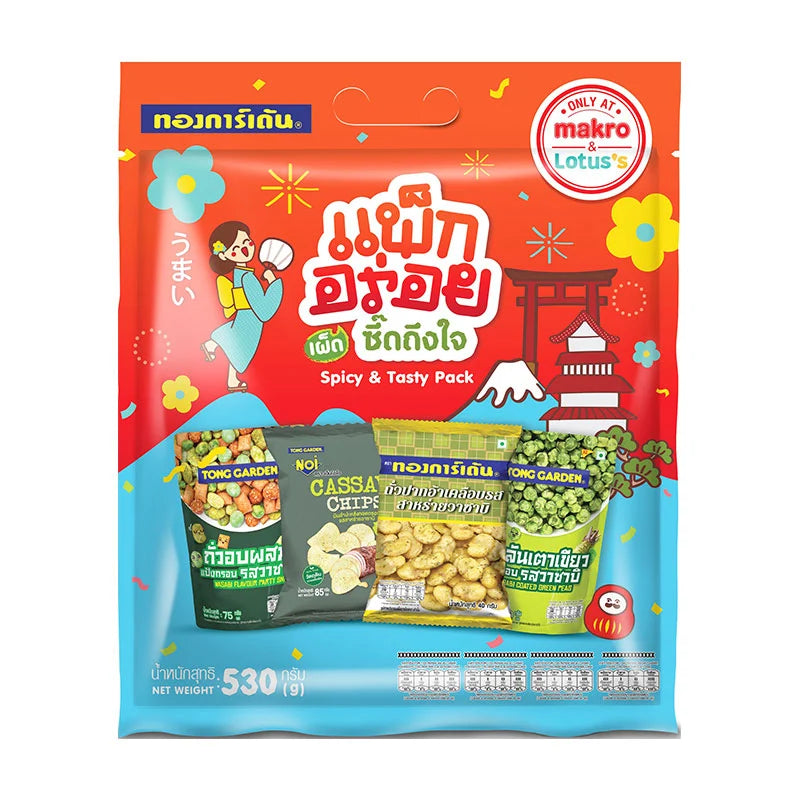 Tong Garden Mix Nut Wasabi in a 530g package, featuring a variety of seasoned mixed nuts with wasabi flavor.