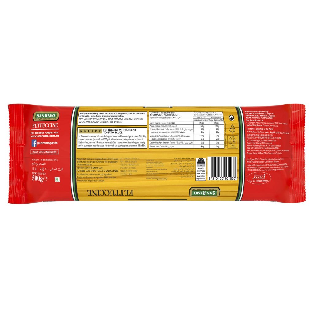 San Remo Fettuccine
