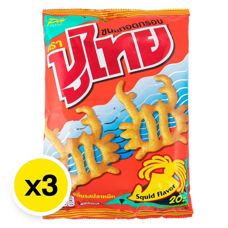 PU Thai Crispy Snack Squid Flavour 55g x3