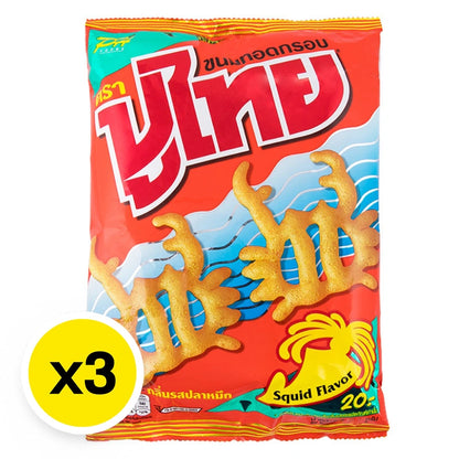 PU Thai Crispy Snack Squid Flavour 55g x3