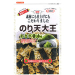 Maruesu Noriten Daio Wasabi Sauce packaging, a Japanese confectionery snack with spicy wasabi flavor and seaweed snack texture.
