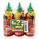 KAI BRAND Sriracha Hot Chilli Sauce 540g bottle, featuring vibrant red chili sauce with a squeeze nozzle for easy use.